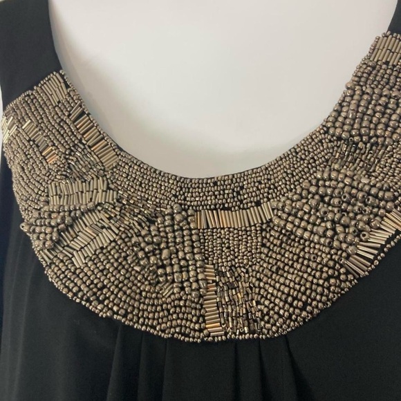 Bisou Bisou Sleeveless Dress with Silver beaded Embellished Neckline 20W - Picture 2 of 4